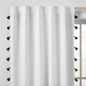SINGLE Pillowfort Tassel Kids Blackout Window Curtain Panels 41”x83”